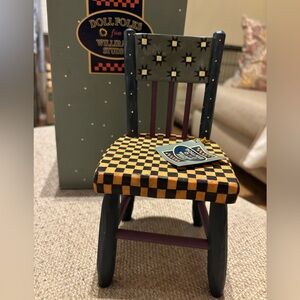 Williraye Studio DollFolks WW4124 Blur Chair w/ Checkered Seat